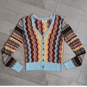 NWOT Missoni for Target knit zig zag cardigan XS